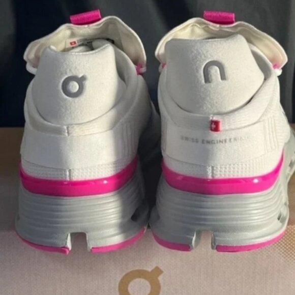 New On Cloud Cloudnova "Barbie" Women Pink Shoes White - Picture 5 of 6
